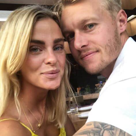 Elina Gollert with her husband Simon Kjaer.